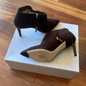 JIMMY CHOO suede ankle bootie, brand new, I bought in UK.